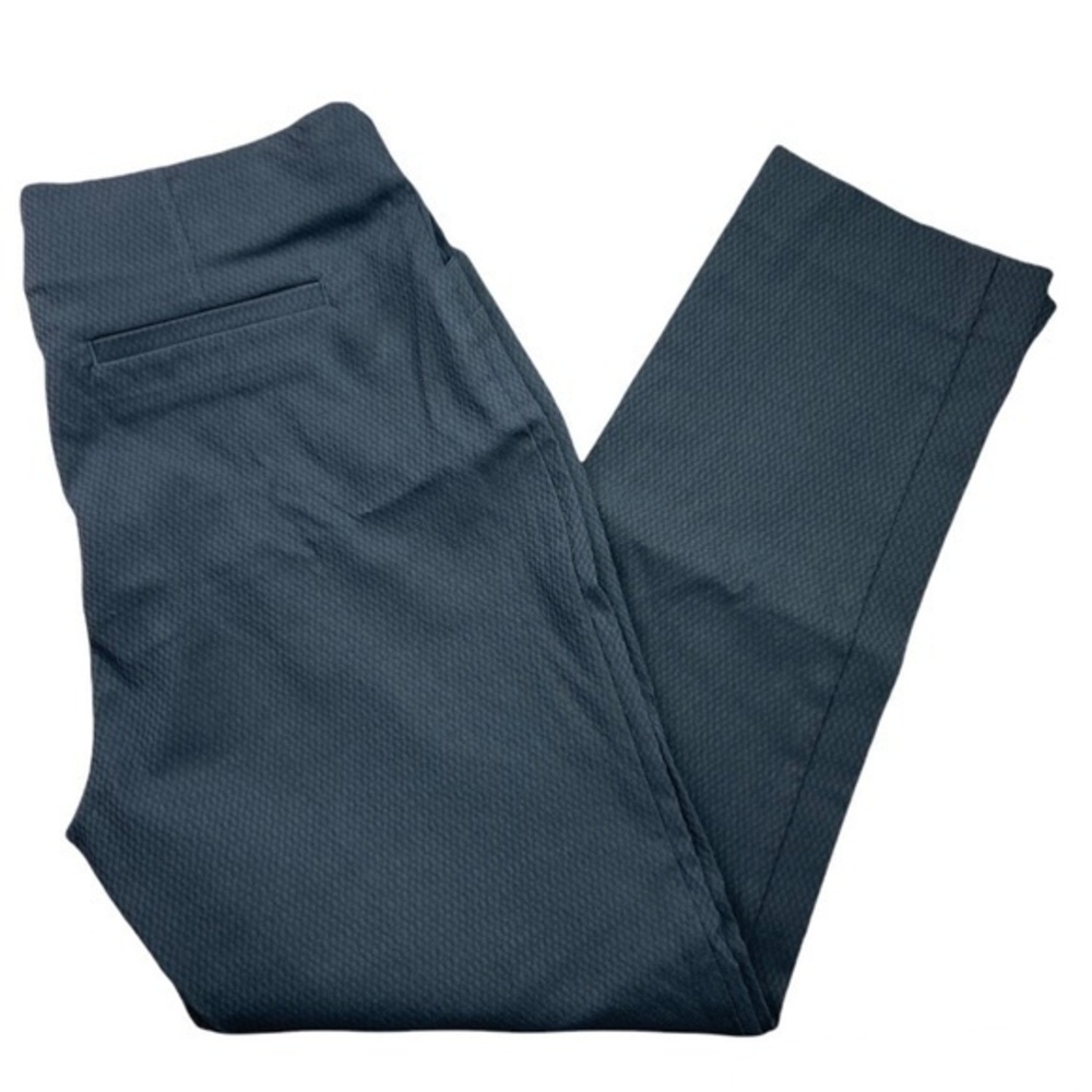 Van Heusen‎ Womens Dress Pants Size 8 Short Dark Charcoal Gray Stretch Textured